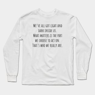 Light and Dark Long Sleeve T-Shirt